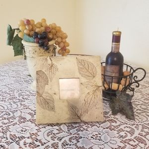 Leaf Fossil Textured Stone Look Picture Frame.